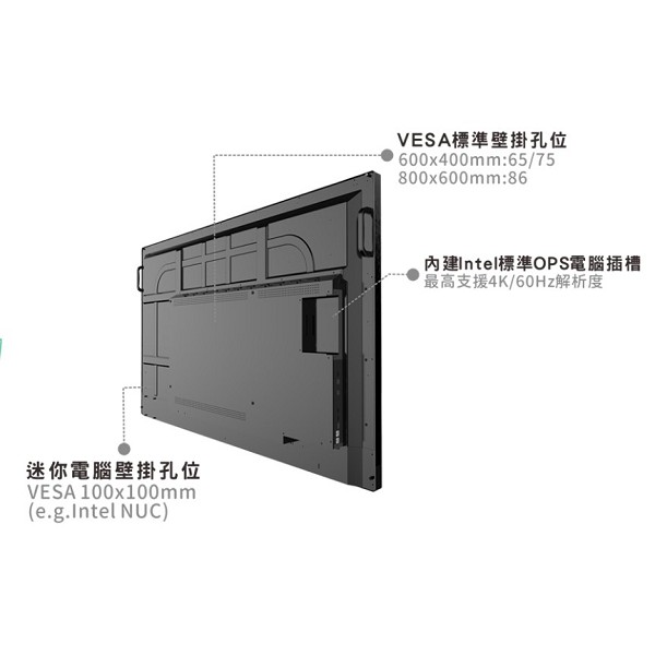GeneTouch 75" LED 多點觸控顯示 ( GM75U32AZD )